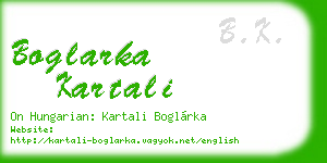 boglarka kartali business card